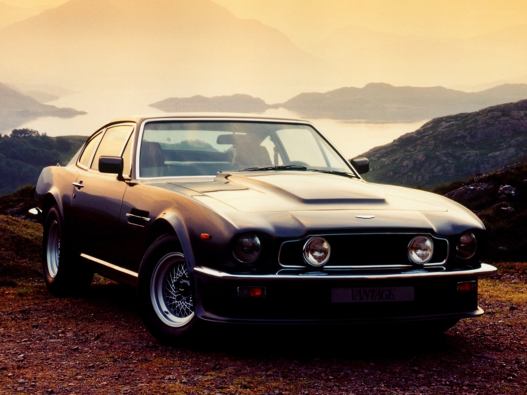 Aston Martin Vantage in scenic landscape