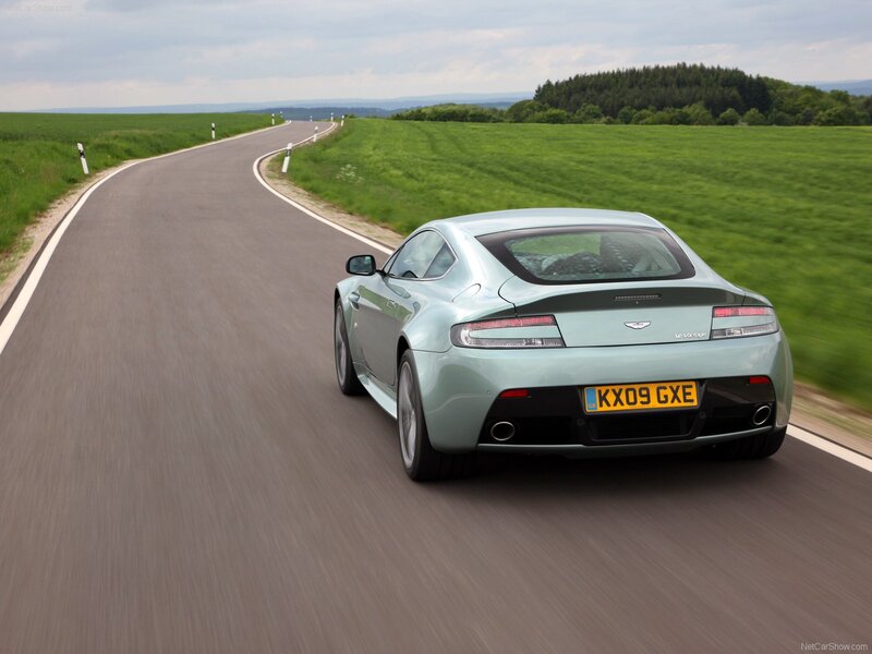Aston Martin Vantage on a country road