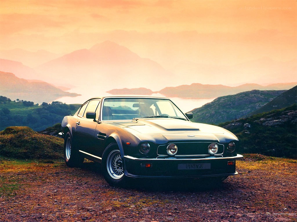 Aston Martin Vantage on a hillside