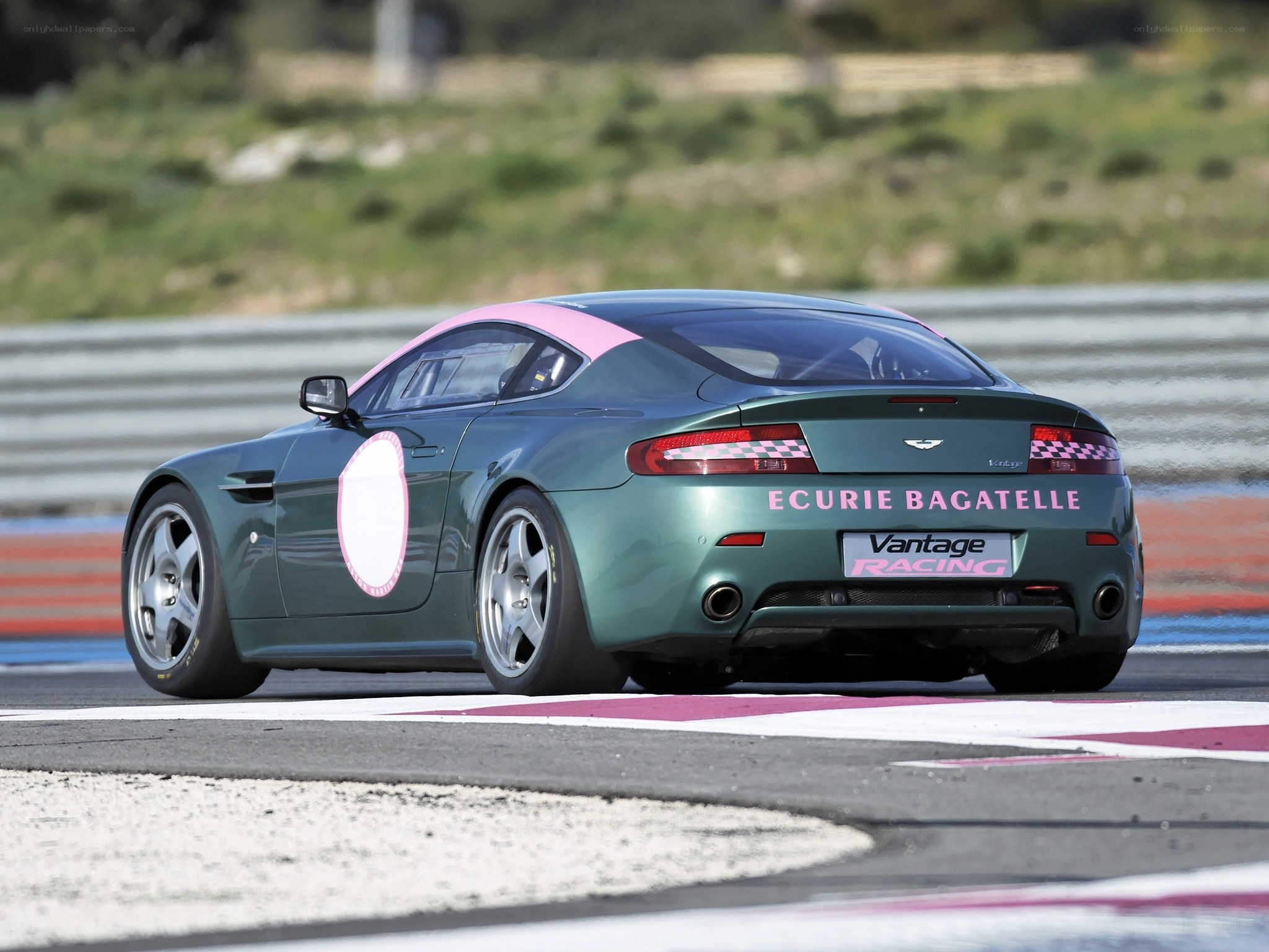 Aston Martin Vantage on track