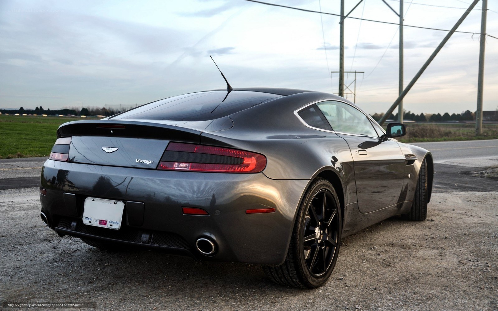 Aston Martin Vantage parked
