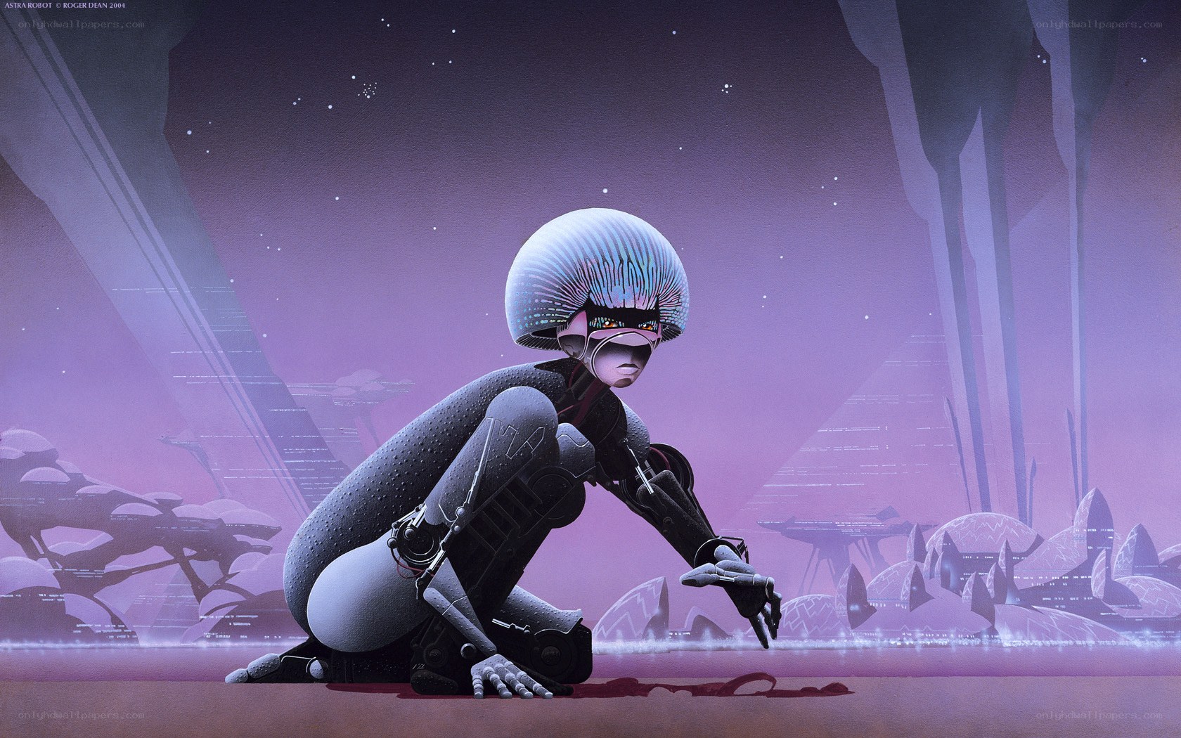 Astra Robot in a futuristic landscape