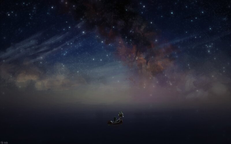 astral journey in a small boat