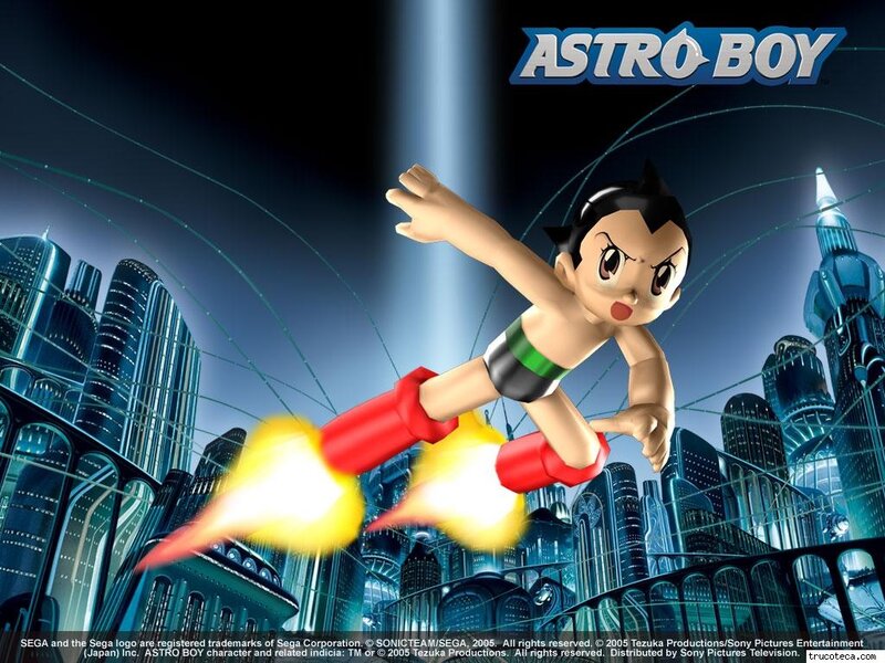 Astro Boy Flying — Blue