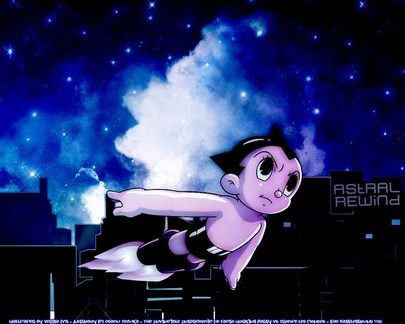 Astroboy Flying in Space