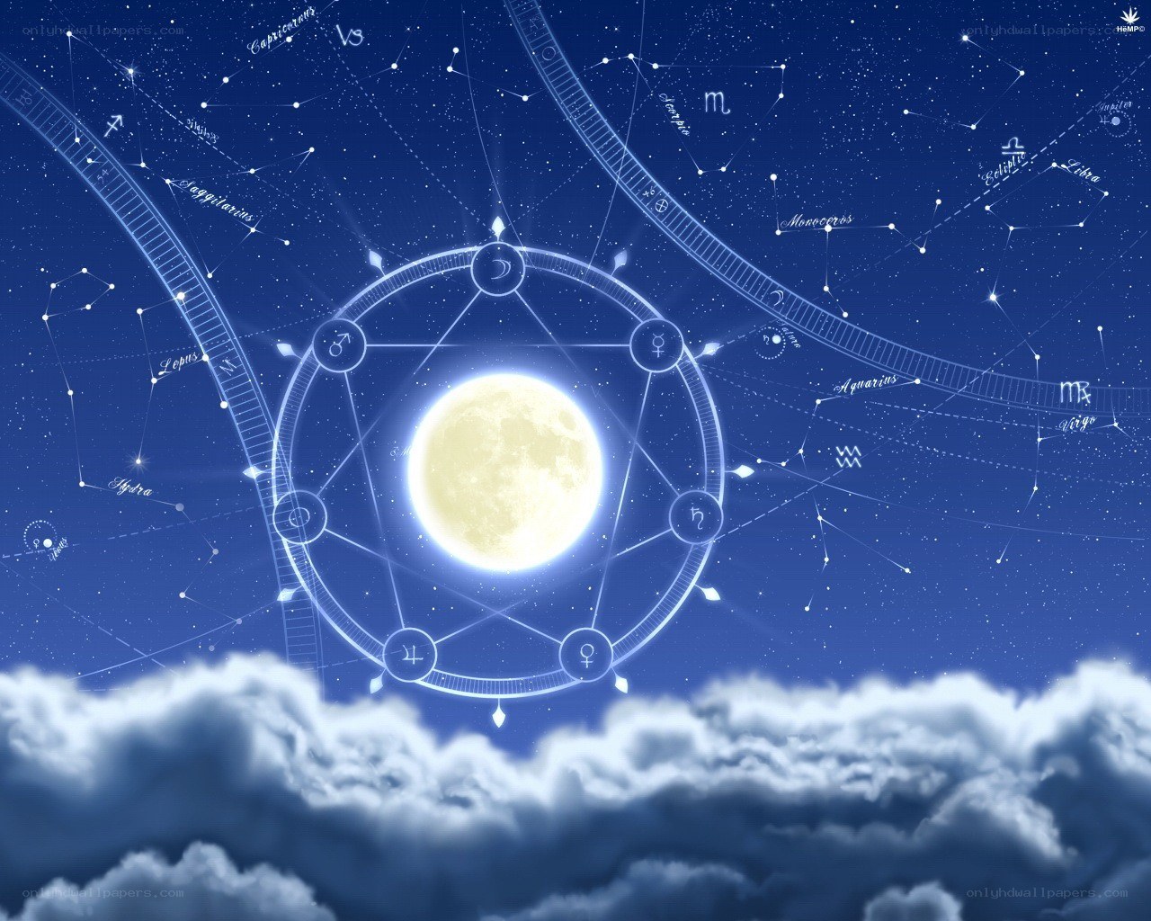 astrology and moon illustration