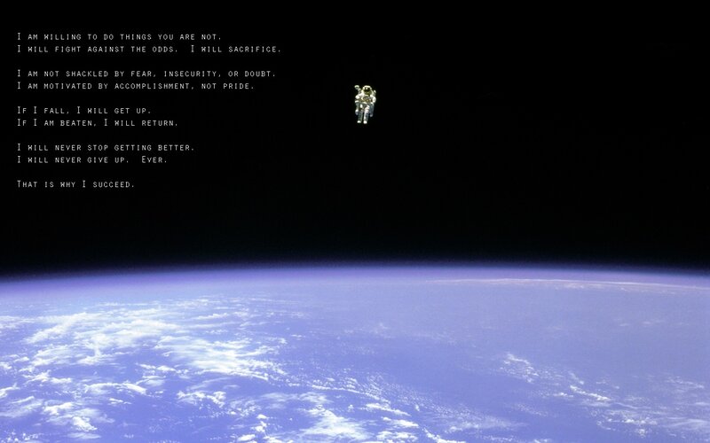 astronaut above earth