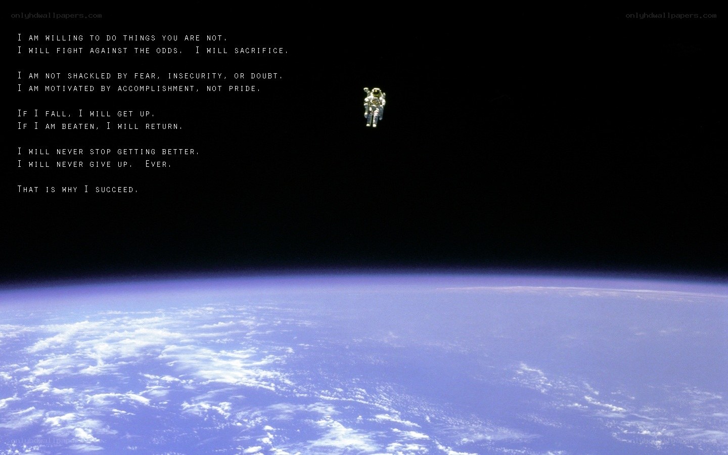 astronaut above earth