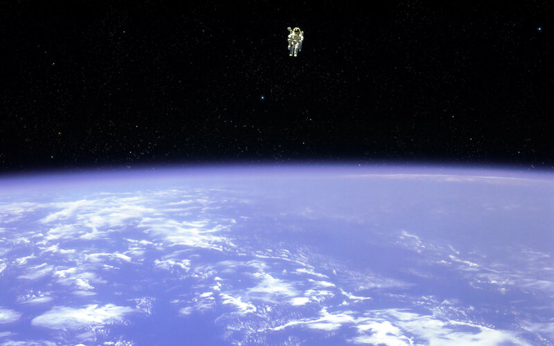 Astronaut above Earth