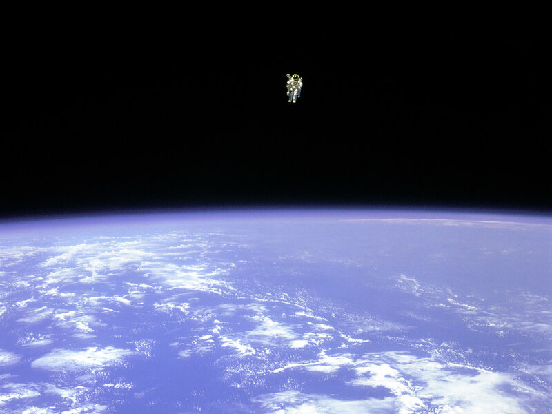 Astronaut above Earth