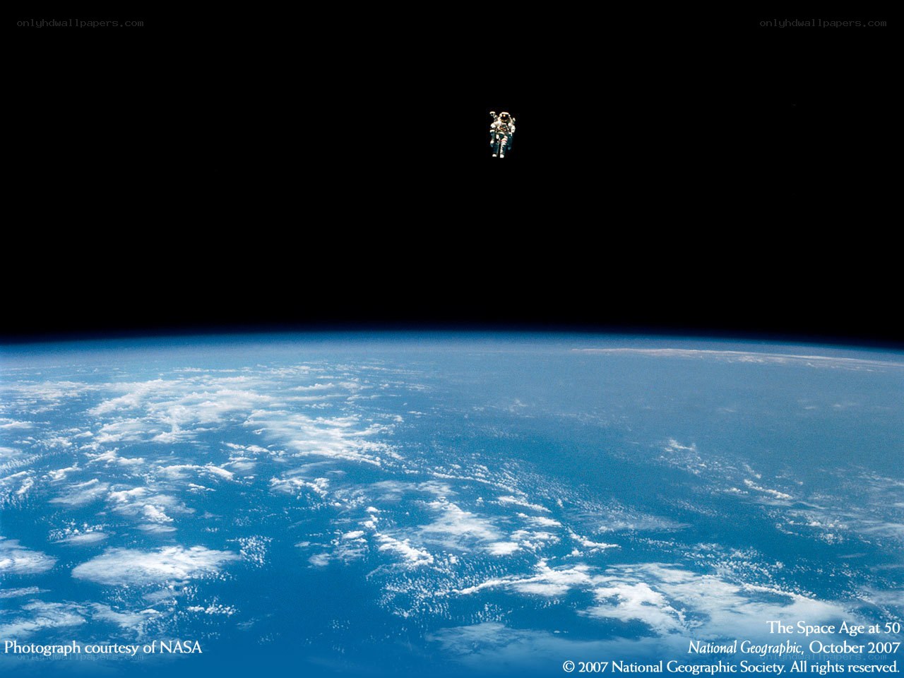Astronaut above Earth