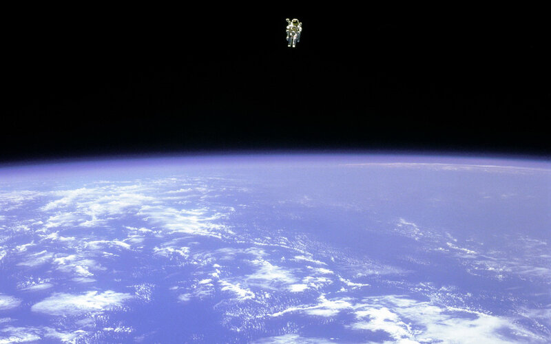 Astronaut above Earth
