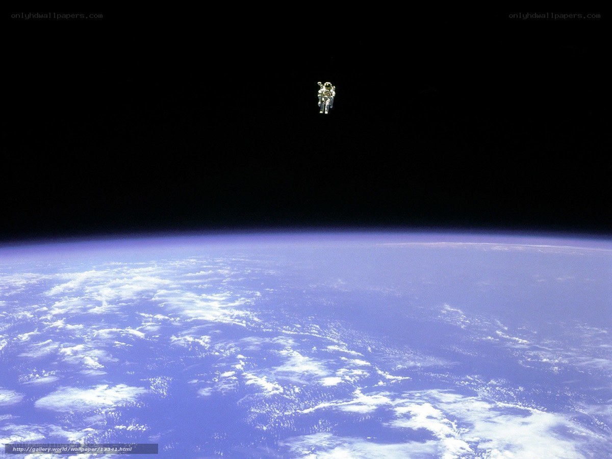 Astronaut above Earth