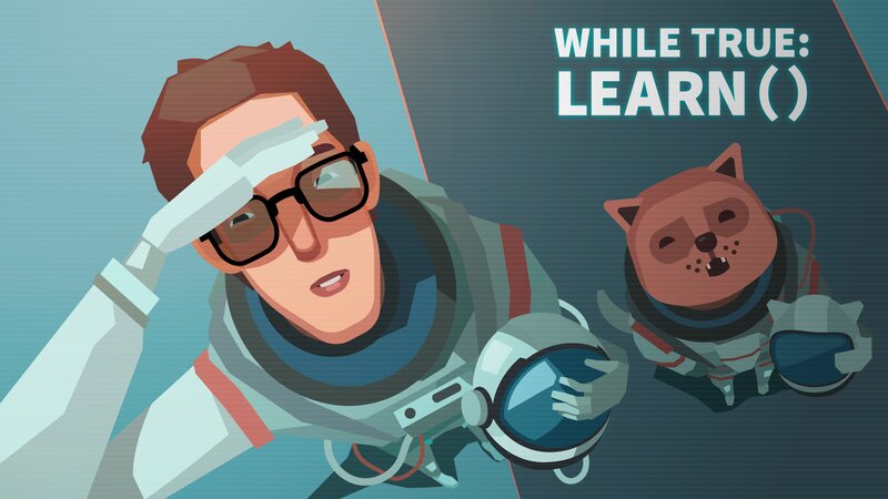 Astronaut and Dog in Space
