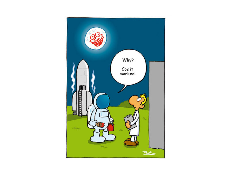 Astronaut and scientist on the moon