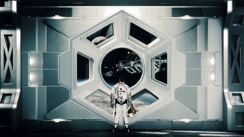 Astronaut at Space Station