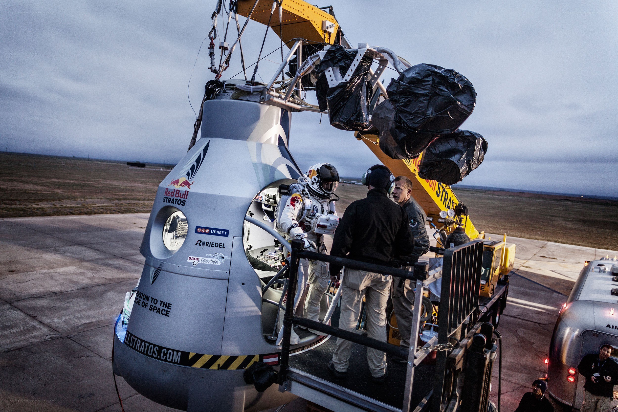 Astronaut boarding a spacecraft