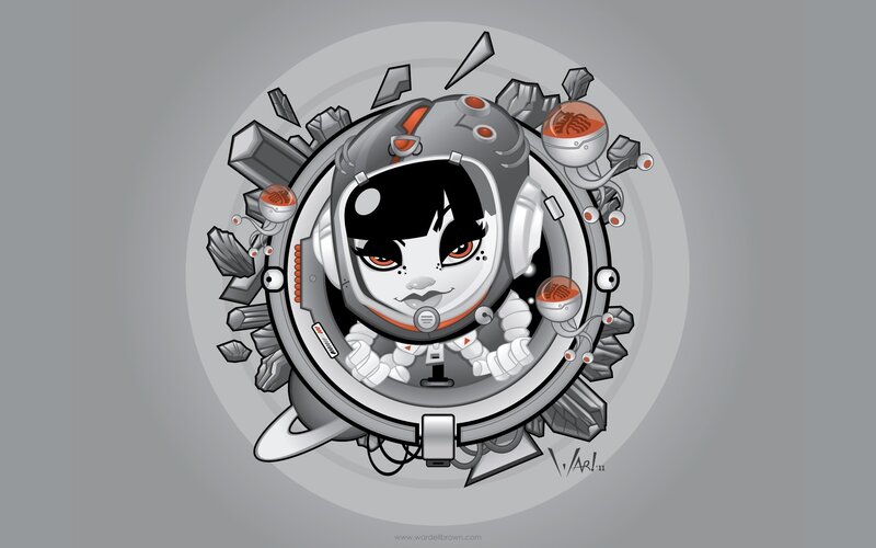 astronaut character illustration