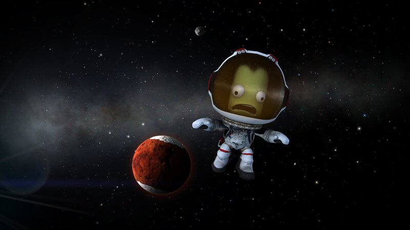 Astronaut Character in Space — Black, Cosmic