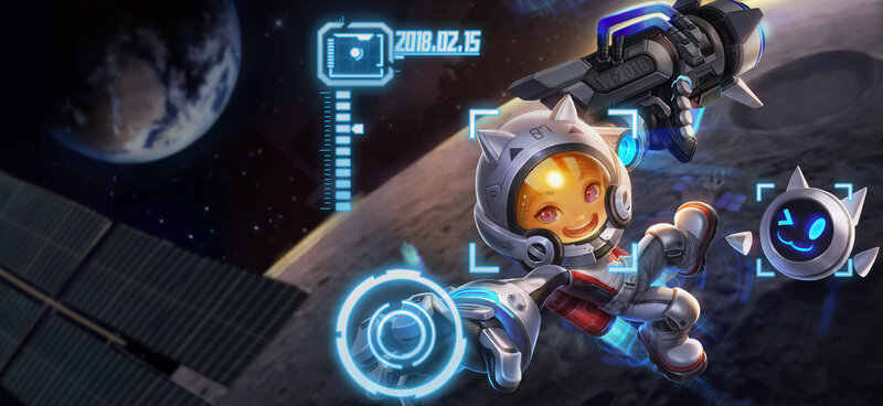 Astronaut Character in Space — Blue