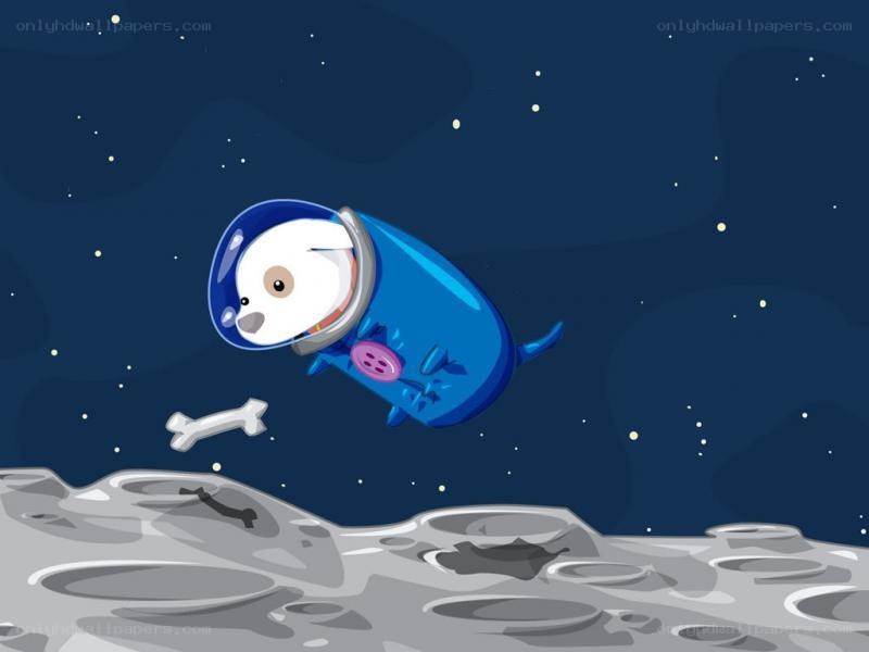 astronaut dog in space