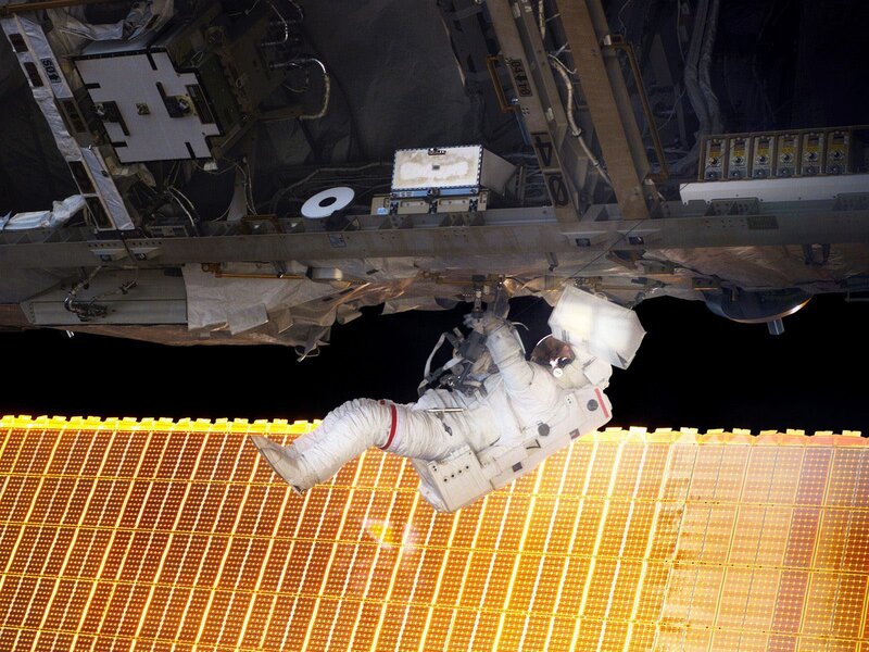 Astronaut during spacewalk