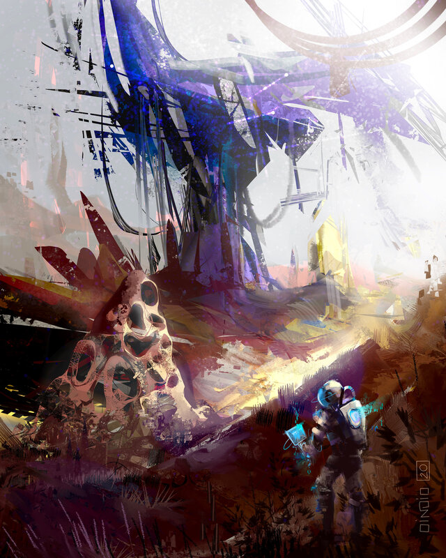 Astronaut Exploring Alien Planet