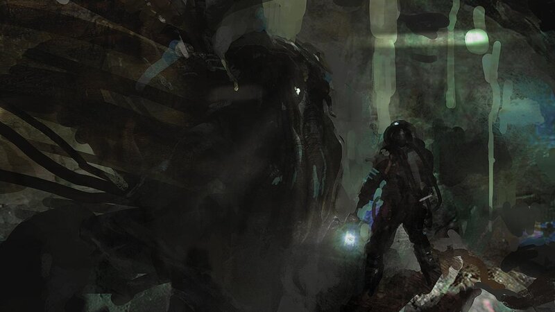 Astronaut Facing Creature