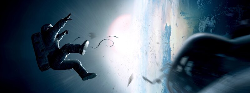 Astronaut Floating in Space — Blue, Dramatic, Digital Art, Space Suit, Earth