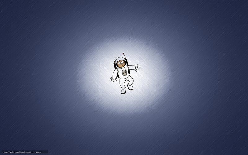 Astronaut Floating in Space — Blue, Serene, Night