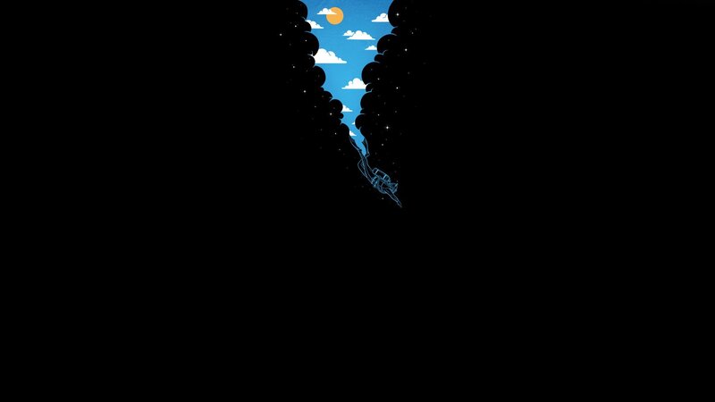 Astronaut Floating in Space — Blue, Serene