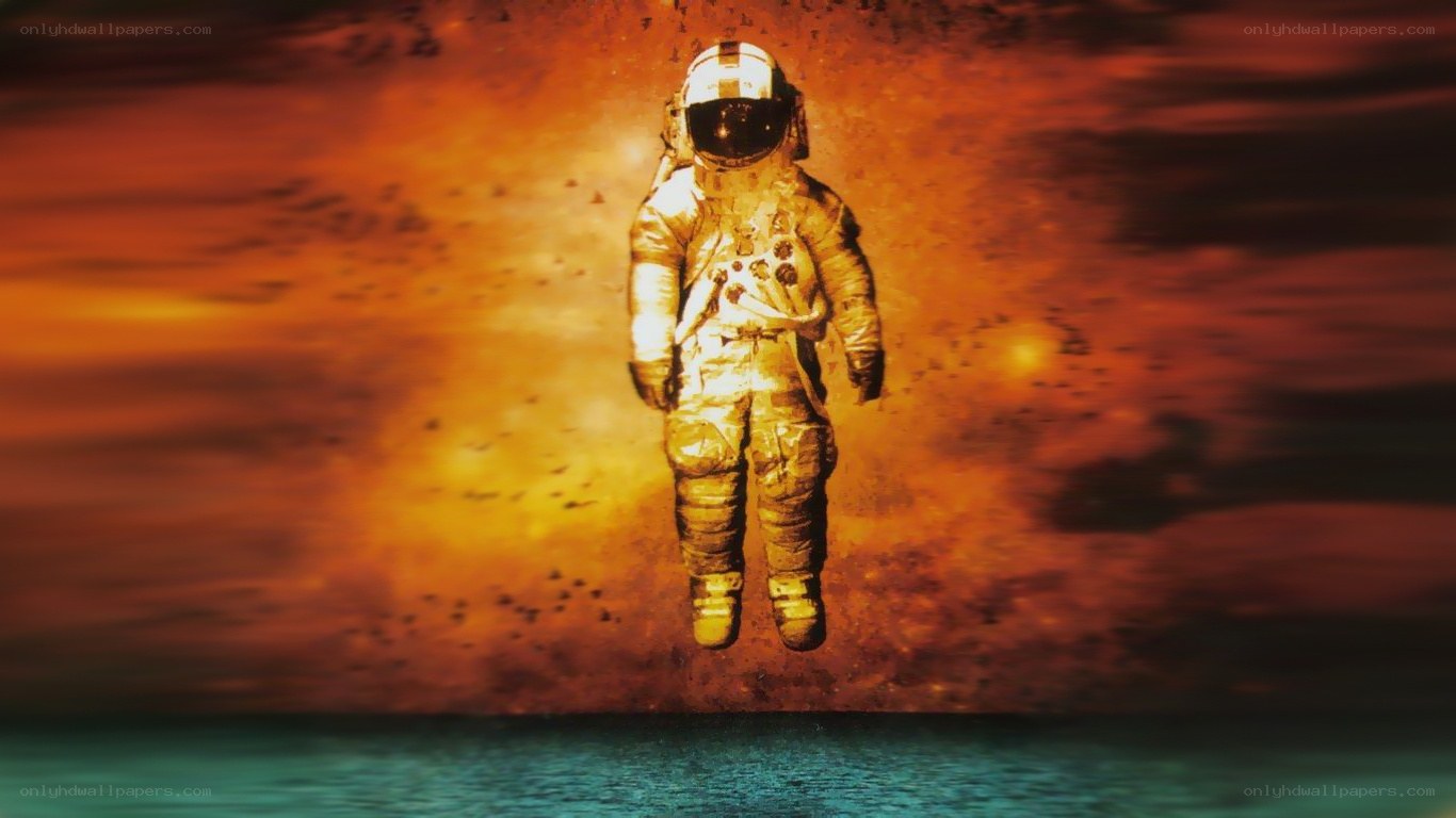astronaut floating in space