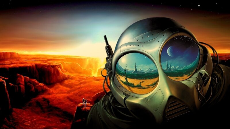 Astronaut Helmet — Orange