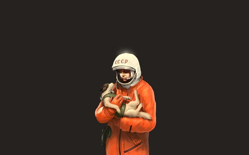 Astronaut Holding Dog