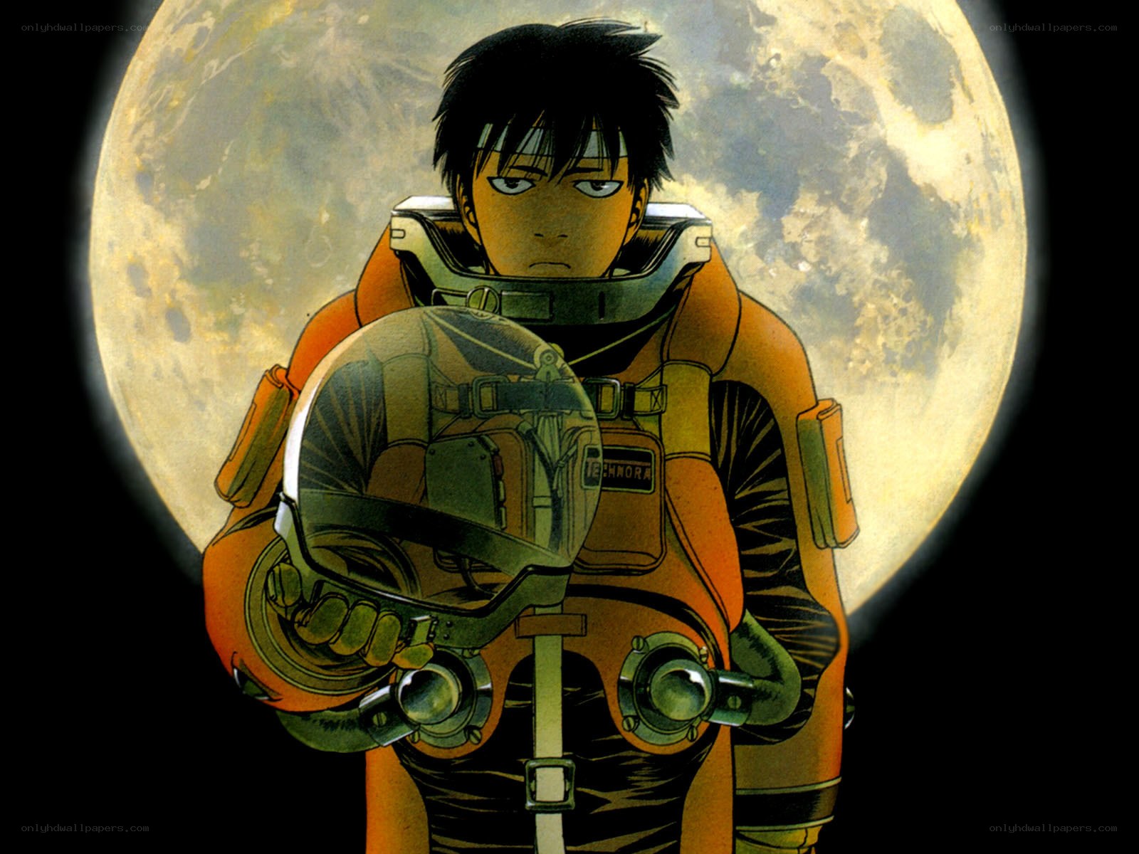 astronaut holding helmet