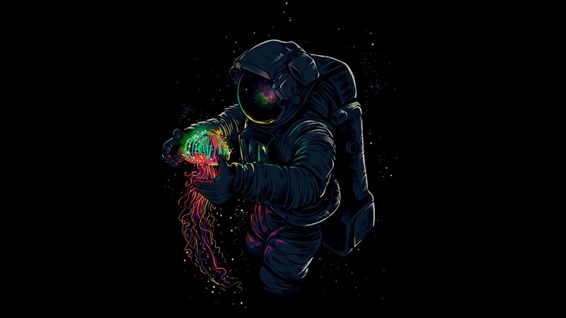 Astronaut Holding Jellyfish