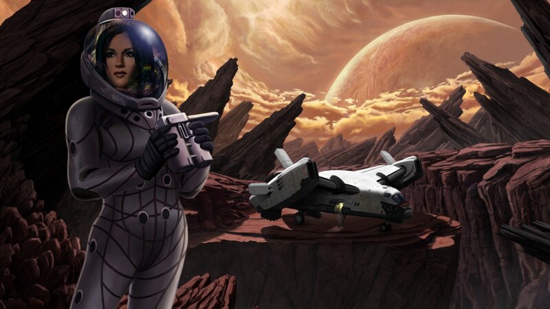 Astronaut Holding Weapon