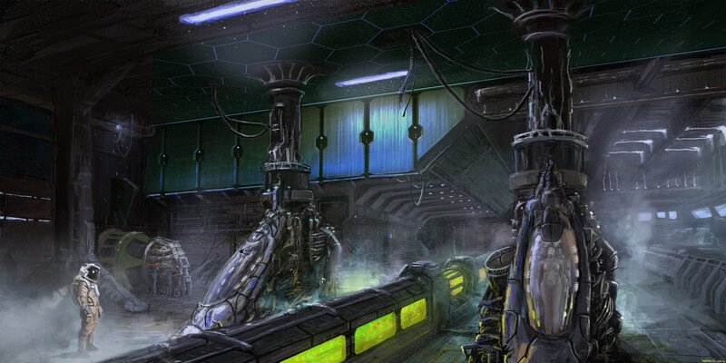 Astronaut in a Sci-fi Facility