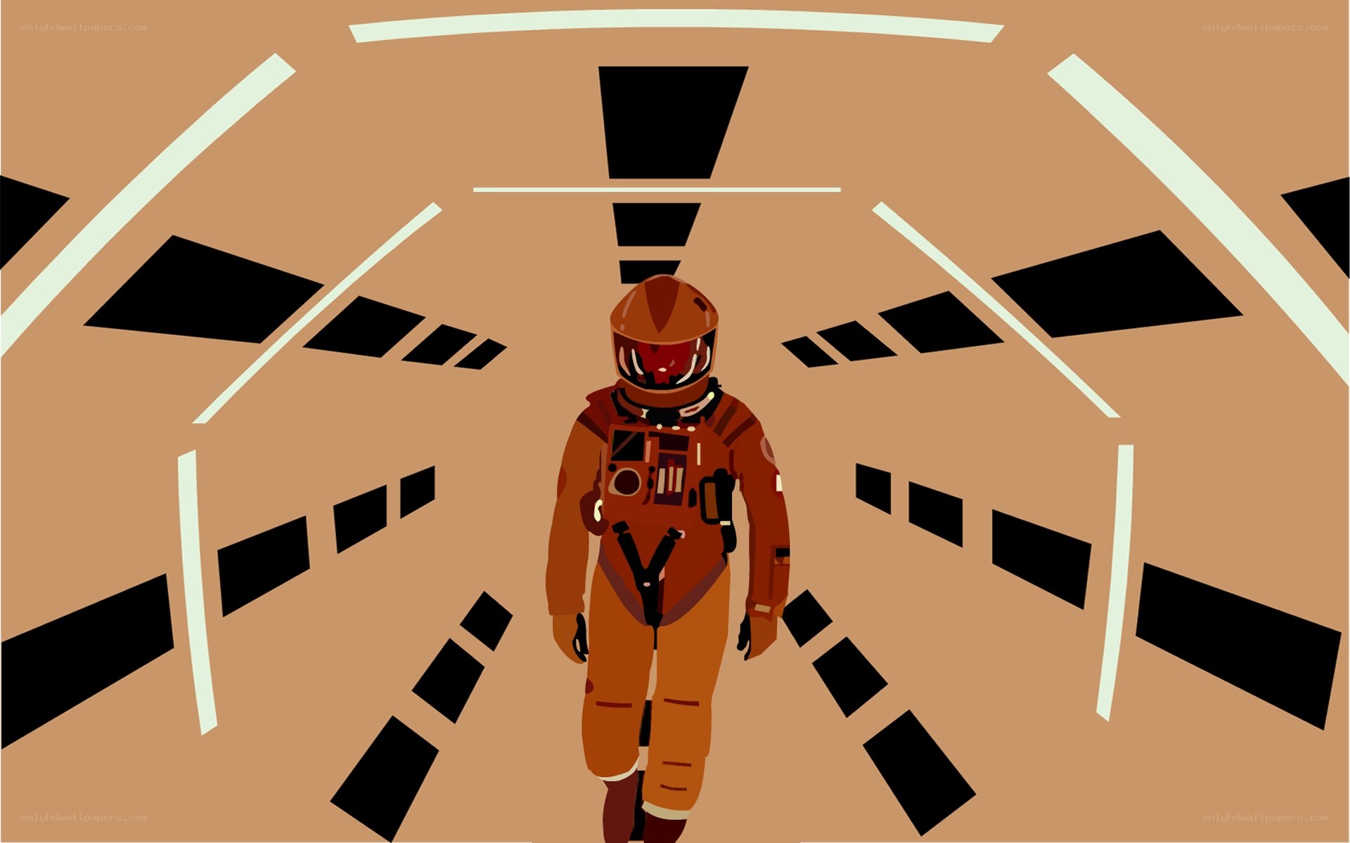 astronaut in a tunnel