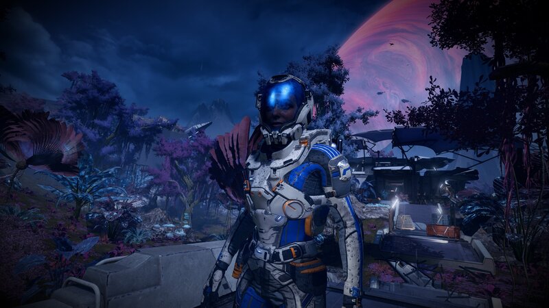 Astronaut in Alien Landscape