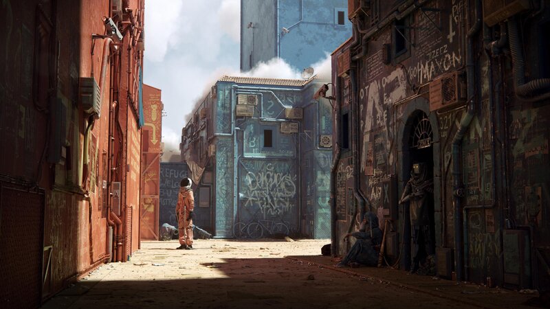 Astronaut in Alley