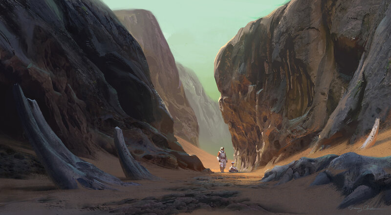 Astronaut in Canyon