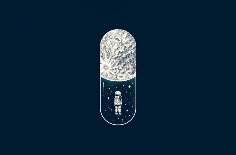 Astronaut in Capsule — Blue