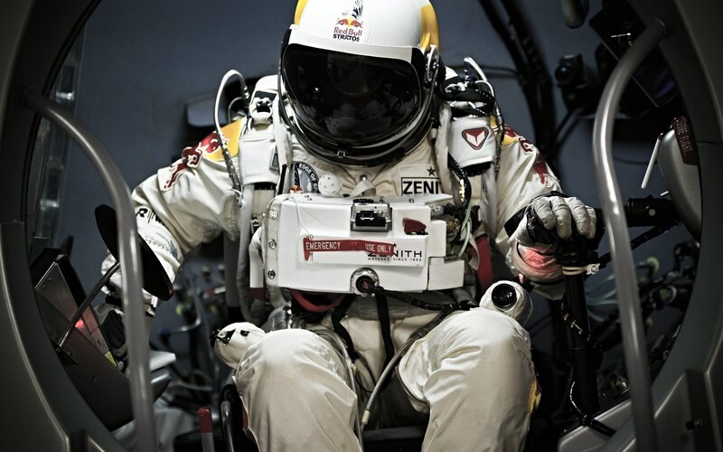 Astronaut in Capsule — White, Dramatic, Photograph