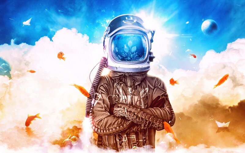 Astronaut in Clouds
