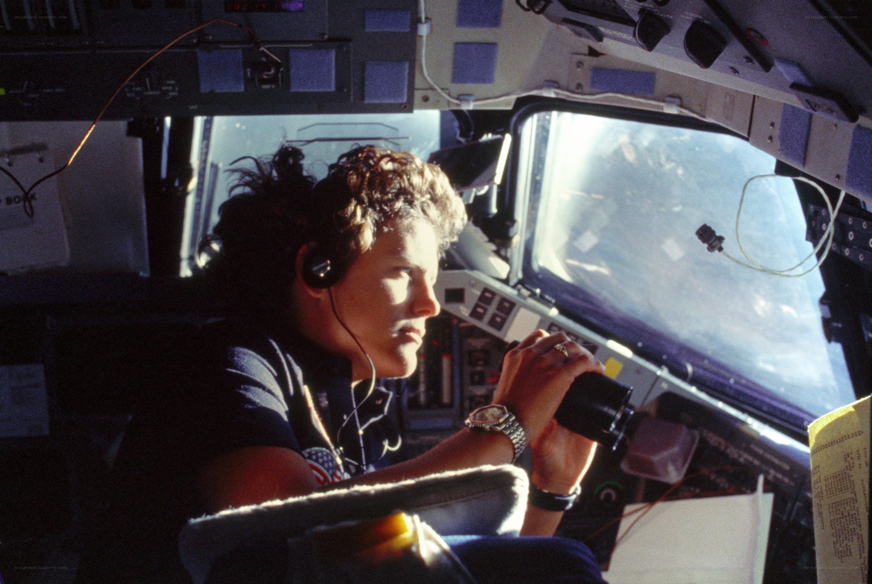 astronaut in cockpit