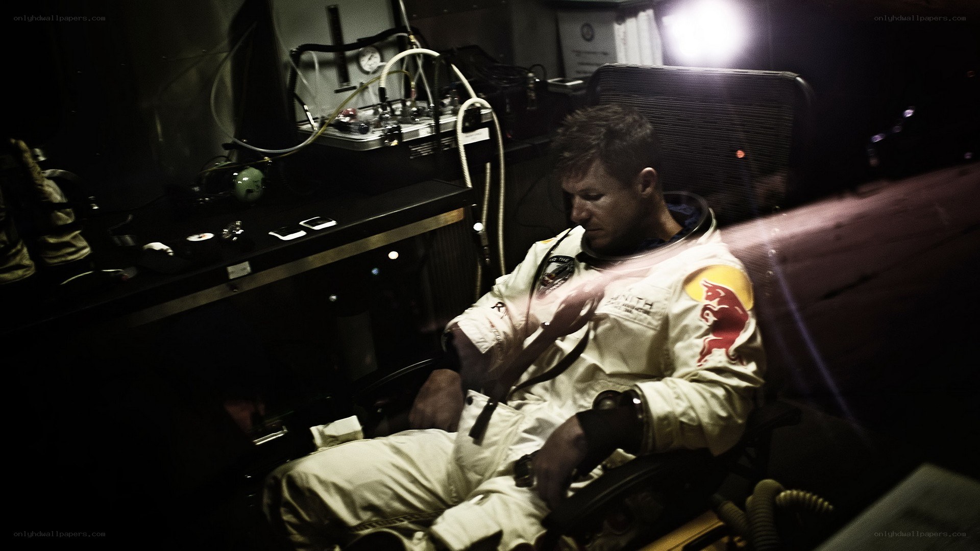 astronaut in cockpit