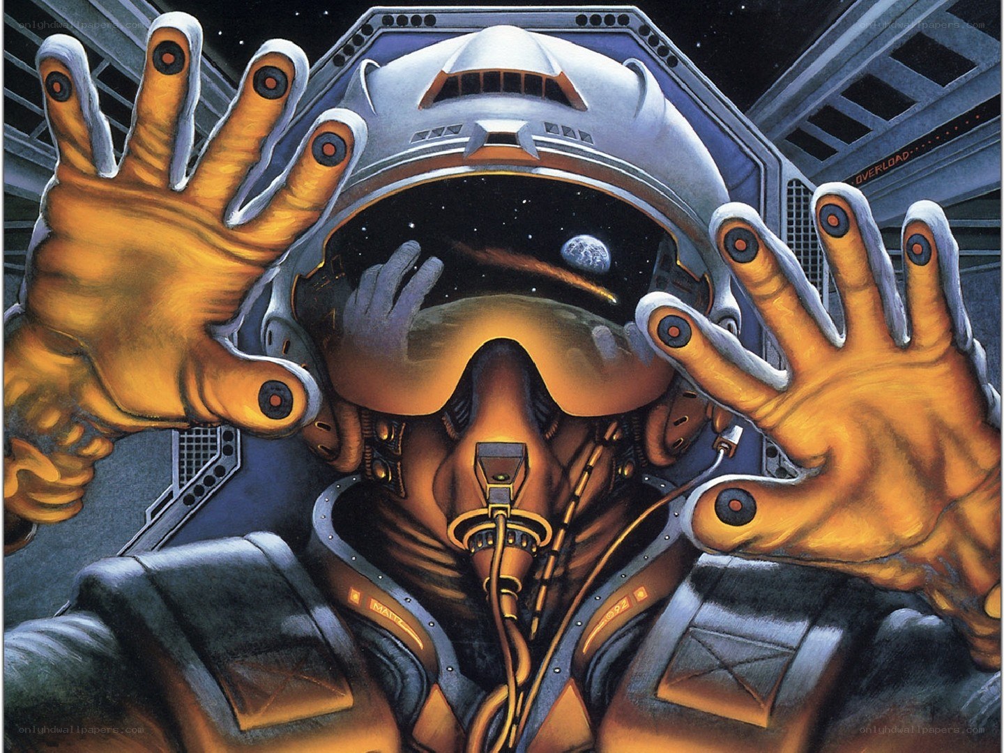 astronaut in cockpit