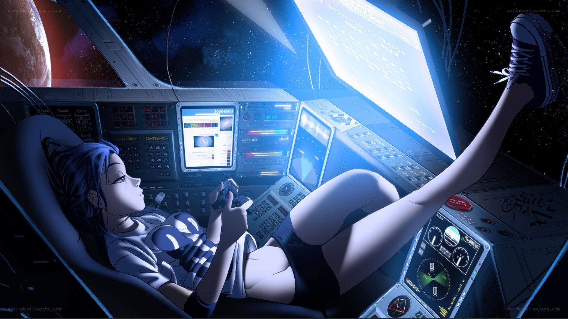 astronaut in cockpit