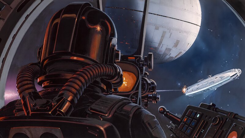 Astronaut in Cockpit — Black, Dramatic, Night